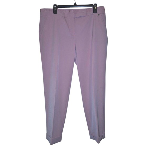 Trina Turk Cuffed Slacks Pink Trousers Women’s Size 12 EUC Barbie Career Core - Picture 1 of 7